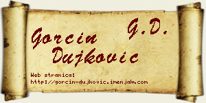 Gorčin Dujković vizit kartica